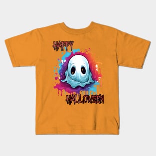 Spooky Ghost Happy Halloween Kids T-Shirt